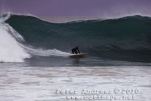 Surfin on the back of an East Coast Low at Coledale, New South Wales Australia. Photo copyright Peter Andrews, Outimage. 