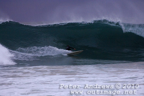 Surfin on the back of an East Coast Low at Coledale, New South Wales Australia. Photo copyright Peter Andrews, Outimage. 