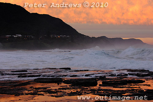 Surfin on the back of an East Coast Low at Coledale, New South Wales Australia. Photo copyright Peter Andrews, Outimage. 