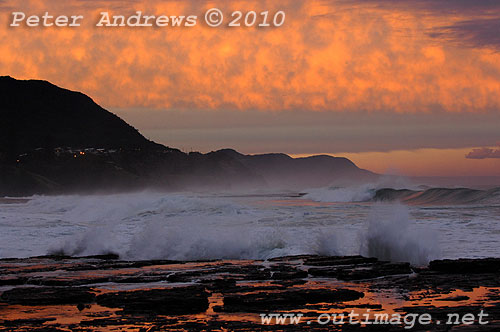 Surfin on the back of an East Coast Low at Coledale, New South Wales Australia. Photo copyright Peter Andrews, Outimage. 