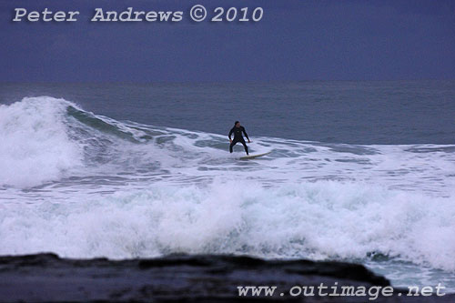 Surfin on the back of an East Coast Low at Coledale, New South Wales Australia. Photo copyright Peter Andrews, Outimage. 