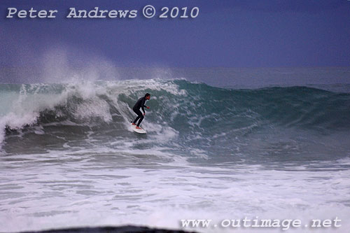 Surfin on the back of an East Coast Low at Coledale, New South Wales Australia. Photo copyright Peter Andrews, Outimage. 