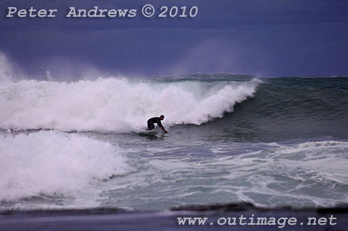 Surfin on the back of an East Coast Low at Coledale, New South Wales Australia. Photo copyright Peter Andrews, Outimage. 