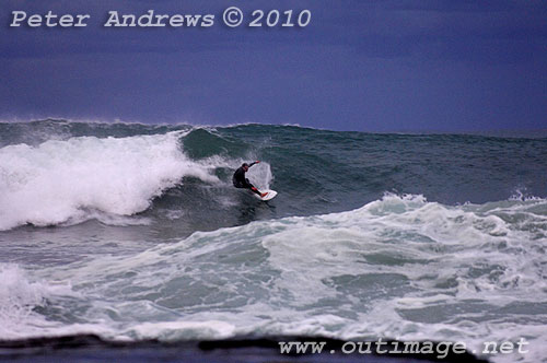 Surfin on the back of an East Coast Low at Coledale, New South Wales Australia. Photo copyright Peter Andrews, Outimage. 