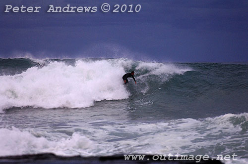 Surfin on the back of an East Coast Low at Coledale, New South Wales Australia. Photo copyright Peter Andrews, Outimage. 