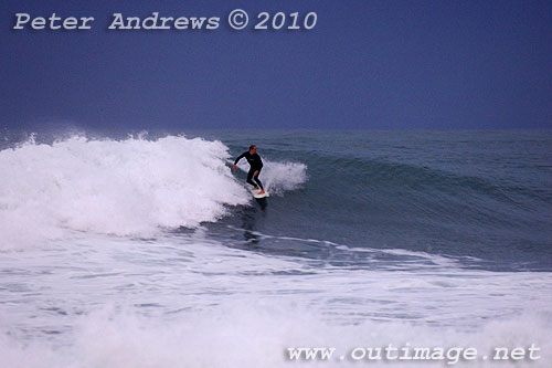 Surfin on the back of an East Coast Low at Coledale, New South Wales Australia. Photo copyright Peter Andrews, Outimage. 