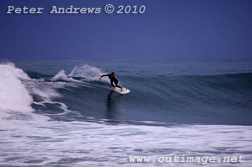 Surfin on the back of an East Coast Low at Coledale, New South Wales Australia. Photo copyright Peter Andrews, Outimage. 