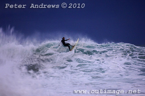 Surfin on the back of an East Coast Low at Coledale, New South Wales Australia. Photo copyright Peter Andrews, Outimage. 