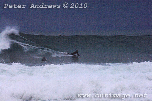 Surfin on the back of an East Coast Low at Coledale, New South Wales Australia. Photo copyright Peter Andrews, Outimage. 