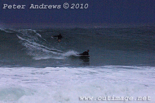 Surfin on the back of an East Coast Low at Coledale, New South Wales Australia. Photo copyright Peter Andrews, Outimage. 