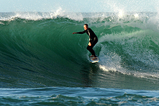 A mid August Saturday morning surf at Location 1, New South Wales Illawarra Coast, Australia. Photo copyright, Peter Andrews, Outimage Publications.