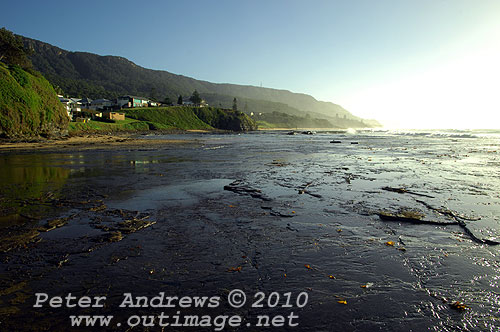 A mid August Saturday morning surf at Location 1, New South Wales Illawarra Coast, Australia. Photo copyright, Peter Andrews, Outimage Publications.