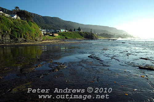 A mid August Saturday morning surf at Location 1, New South Wales Illawarra Coast, Australia. Photo copyright, Peter Andrews, Outimage Publications.