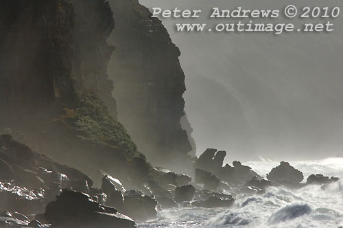 A mid August Saturday morning surf at Location 2, New South Wales Illawarra Coast, Australia. Photo copyright Peter Andrews.