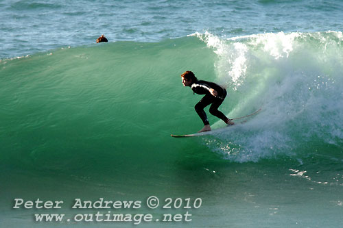 A mid August Saturday morning surf at Location 2, New South Wales Illawarra Coast, Australia. Photo copyright Peter Andrews.