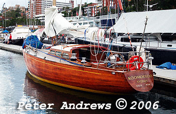 Mike Freebairn's Kaufman 41, Koomooloo dockside at the Cruising Yacht Club of Australia ahead of the 2006 Sydney to Gold Coast Yacht Race.