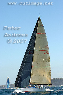 Roger Sturgeon's Transpac 65 Rosebud from the United States with Grant Warrington's Skandia ahead in the background.