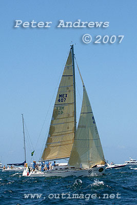 The first ever entry from Mexico, Marcos Rodriguez's Beneteau 40.7 Iataia, representing the Acapulco Yacht Club. Iataia sailed across the Pacific to compete in this years Rolex Sydney Hobart. 