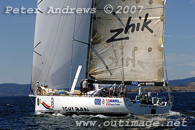 Mat Allen's modified V70 Ichi Ban in 2007, dealing with the often fickle conditions of the Derwent River. Photo copyright Peter Andrews, Outimage.