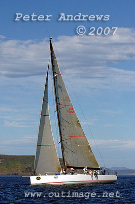 Rosebud working towards the mouth of the Derwent River.