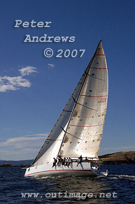 Rosebud working up to the Derwent River.