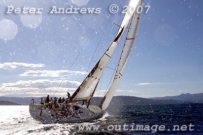 Rosebud working up to the Derwent River