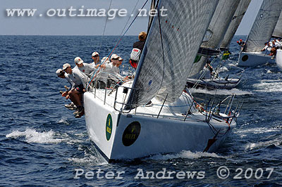 Ivan Wheen’s Sputnik approaching the top mark during race 1.