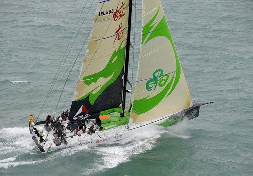 Green Dragon at sea inleg 1 of The Volvo Ocean Race. Photo copyright Rick Tomlinson - Volvo Ocean Race. 