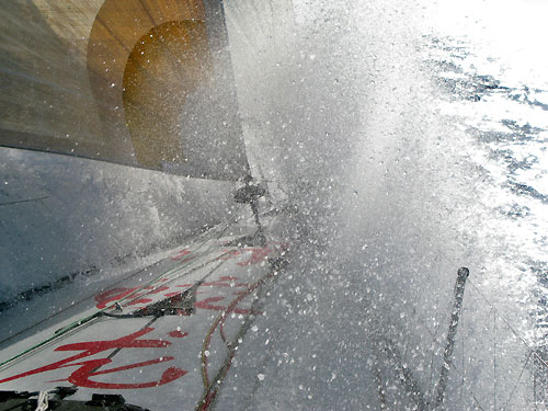 Onboard Green Dragon during leg 1 of the Volvo Ocean Race. Photo copyright Guo Chuan - Green Dragon Racing - Volvo Ocean Race.