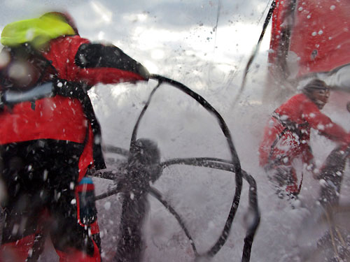 PUMA Ocean Racing in rough seas heading towards Cape Town, on leg 1 of the Volvo Ocean Race. Photo copyright Rick Deppe - PUMA Ocean Racing - Volvo Ocean Race. 