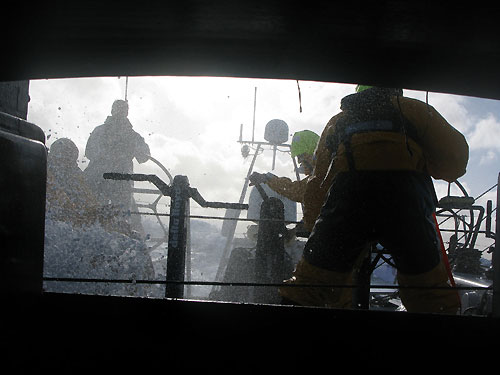 Delta Lloyd hit the Southern Ocean on their run to Cape Town during leg 1 of the Volvo Ocean Race. Photo copyright Sander Pluijm - Team Delta Lloyd - Volvo Ocean Race.