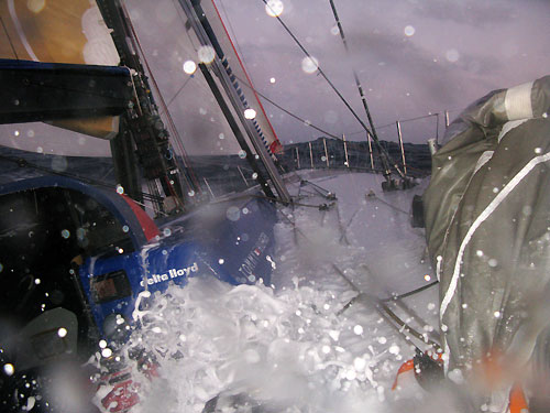 Delta Lloyd hit the Southern Ocean on their run to Cape Town during leg 1 of the Volvo Ocean Race. Photo copyright Sander Pluijm - Team Delta Lloyd - Volvo Ocean Race.