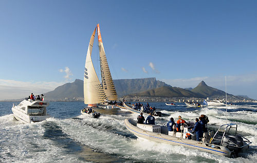 Ericsson 4 wins leg 1 of the Volvo Ocean Race, crossing the finish line at 05.54 GMT. Photo copyright Dave Kneale - Volvo Ocean Race. 