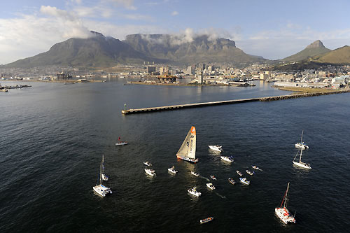 Ericsson 4 wins leg 1 of the Volvo Ocean Race, crossing the finish line at 05.54 GMT. Photo copyright Rick Tomlinson - Volvo Ocean Race.