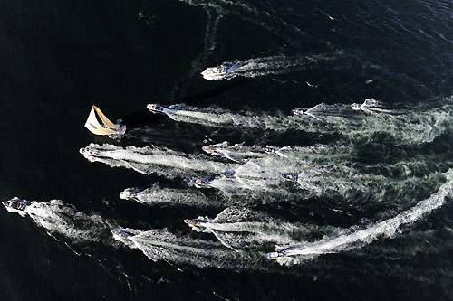 Ericsson 4 wins leg 1 of the Volvo Ocean Race, crossing the finish line at 05.54 GMT. Photo copyright Rick Tomlinson - Volvo Ocean Race.