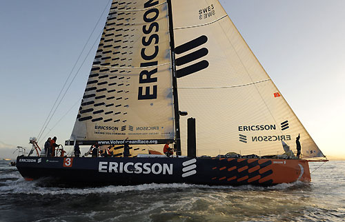 Ericsson 3 are the third boat into Cape Town on leg 1 of the Volvo Ocean Race. Photo copyright Rick Tomlinson - Volvo Ocean Race.