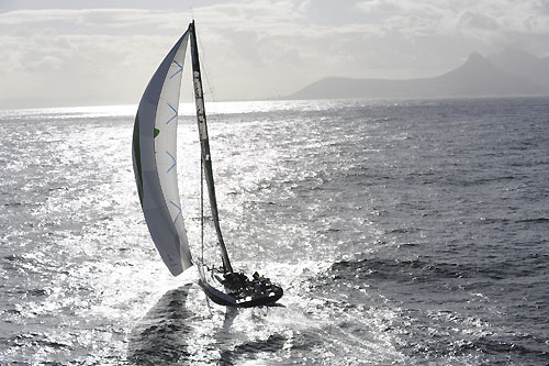 Green Dragon arrives into Cape Town on leg 1 of the Volvo Ocean Race. Photo copyright Rick Tomlinson - Volvo Ocean Race.
