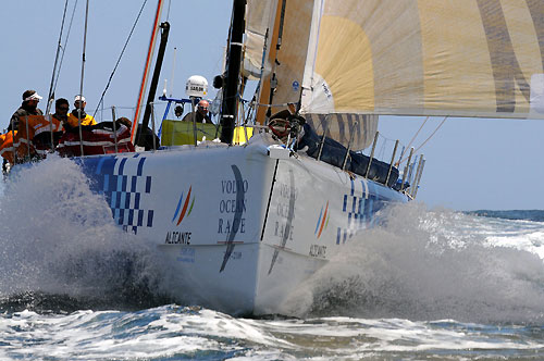 Telefonica Blue arrive in Cape Town in fifth place on leg 1 of the Volvo Ocean Race 2008-09. Photo copyright Dave Kneale / Volvo Ocean Race.