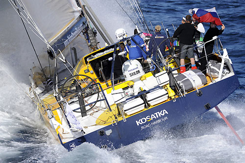 Team Russia arrives into Cape Town at the end of leg 1 of the Volvo Ocean Race. Photo copyright Rick Tomlinson - Volvo Ocean Race. 