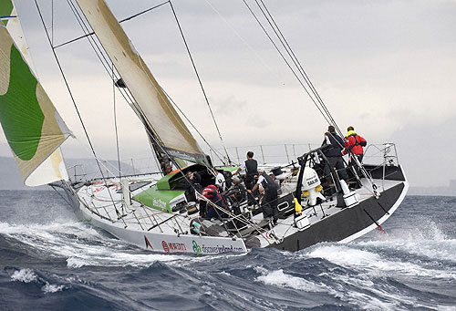 Green Dragon training off the race start port of Alicante, Spain. Photo copyright Rick Tomlinson - Volvo Ocean Race.