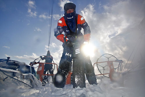 Ericsson 3 doing 39 knots in 40 knots of wind with 6 metre waves, in the Southern Ocean, on leg 2 of the Volvo Ocean Race from Cape Town, South Africa to Cochin, India. Photo copyright Gustav Morin / Ericsson 3 / Volvo Ocean Race.