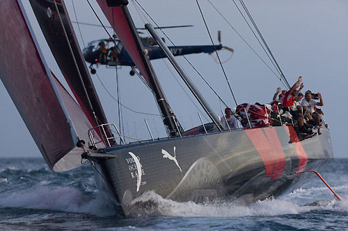 PUMA Ocean Racing arrive in Cochin, India, finishing leg 2 of the Volvo Ocean Race 08-09 in 5th place, crossing the finish line at 17.52 local (12.22 GMT). Photo copyright Sally Collison / PUMA Ocean Racing.