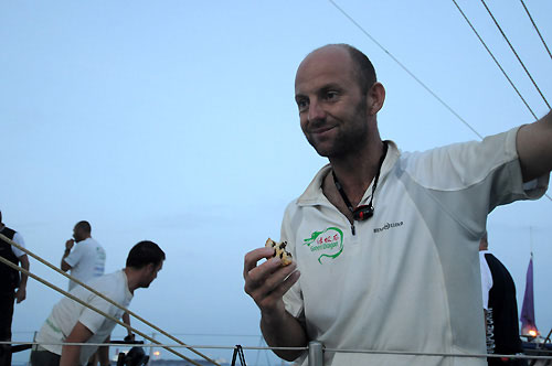 Green Dragon, skippered by Ian Walker (GBR) (pictured) takes sixth place on leg 3 of the Volvo Ocean Race from India to Singapore, crossing the finish line at 22:49:36 GMT. Photo copyright Dave Kneale / Volvo Ocean Race.