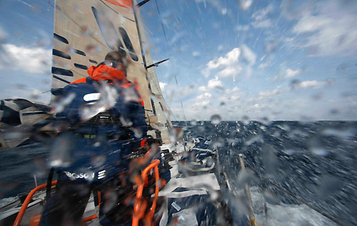 Ericsson 3 getting closer to the Taiwan coast on leg 4 of the Volvo Ocean Race, from Singapore to Qingdao, China. Photo copyright Gustav Morin / Ericsson 3 / Volvo Ocean Race.