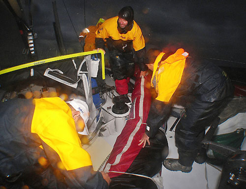 Tacking and stacking carry on after the big storm onboard Telefonica Blue, on leg 4 of the Volvo Ocean Race, from Singapore to Qingdao, China. Photo copyright Gabriele Olivo / Telefonica Blue / Volvo Ocean Race.