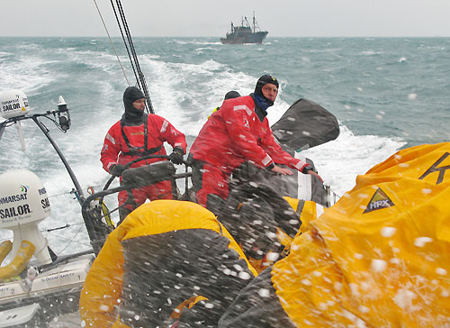 Rough weather for Green Dragon, on leg 5 of the Volvo Ocean Race, from Qingdao to Rio de Janeiro. Photo copyright Guo Chuan / Green Dragon Racing / Volvo Ocean Race.