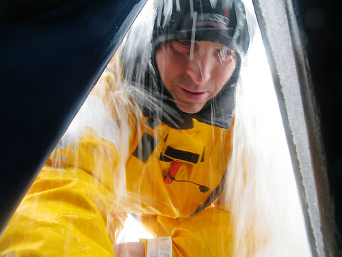 Tom Braidwood onboard Green Dragon, on leg 5 of the Volvo Ocean Race, from Qingdao to Rio de Janeiro. Photo © Guo Chuan / Green Dragon Racing / Volvo Ocean Race.