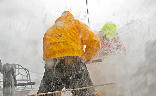 Rough weather for Green Dragon, on leg 5 of the Volvo Ocean Race, from Qingdao to Rio de Janeiro. Photo copyright Guo Chuan / Green Dragon Racing / Volvo Ocean Race.