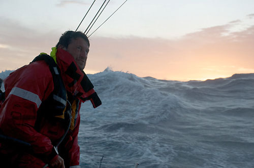 Bowman Jerry Kirby onboard Il mostro en route to Rio De Janeiro on leg 5 of the Volvo Ocean Race. Photo copyright Rick Deppe / PUMA Ocean Racing / Volvo Ocean Race.