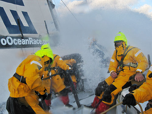 Ericsson 4 in rough weather on their approach to Cape Horn, on leg 5 of the Volvo Ocean Race, from Qingdao to Rio de Janeiro. Photo copyright Guy Salter / Ericsson 4 / Volvo Ocean Race.
